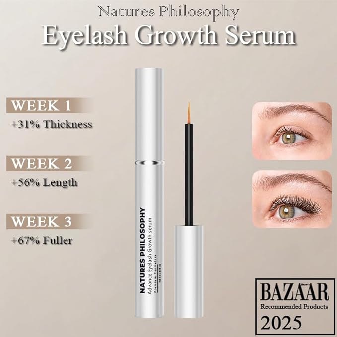 NP NATURES PHILOSOPHY Eyelash Growth Serum & Hair Growth Oil Set, Prostaglandin-Free Peptide Lash Serum and Aussie Rosemary Oil for Hair Growth, Thicker Fuller Lashes & Anti-Hair Loss for Men & Women