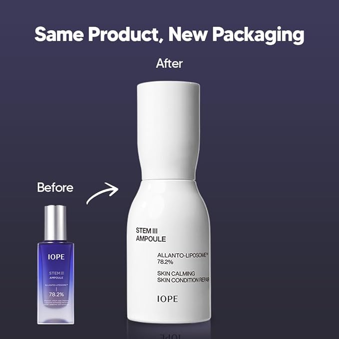IOPE STEM III Face Serum | Anti-aging Facial Ampoule with Liposome & Niacinamide, Dermatologically Tested for Daily Hydrating and Firming, Fine Lines Wrinkle Care, Korean Skincare, 1.69 Fl Oz
