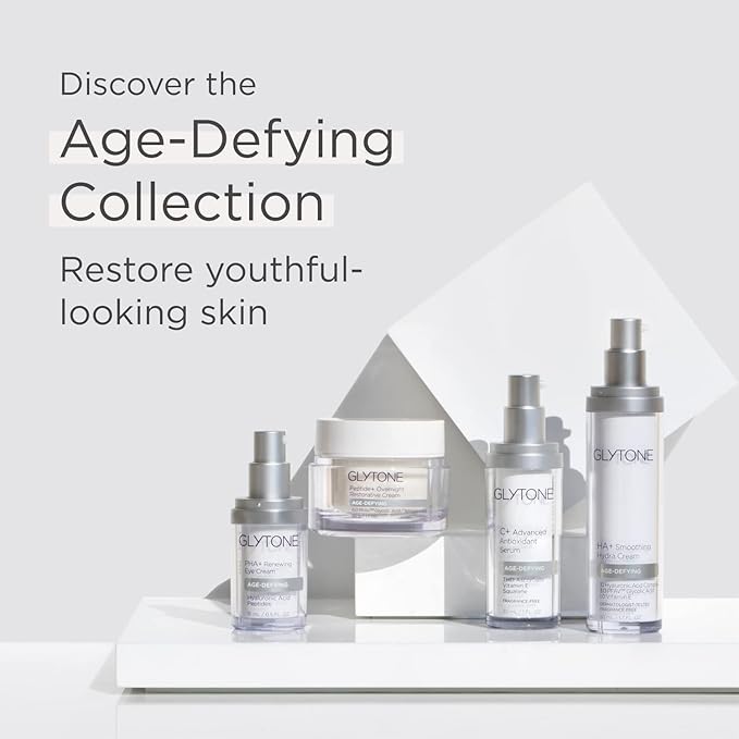 Glytone Peptide+ Overnight Restorative Cream | Age Defying Night Moisturizer for Face Hydrates, Plumps & Improve Wrinkles | Night Cream for Women Visibly Firms Skin | Fragrance-Free - 1.7 oz.