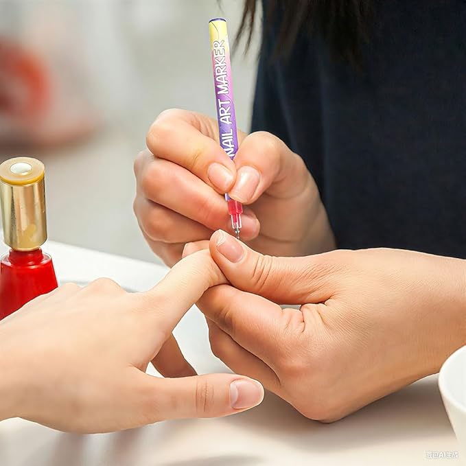 12 Color 3D Nail Art Pens Set, Nail Art Pens for Painting Nails Art Markers for Gel Nails, Nail Art Tools for Graffiti Dotting Drawing Painting Point Liner DIY (3 Pcs)