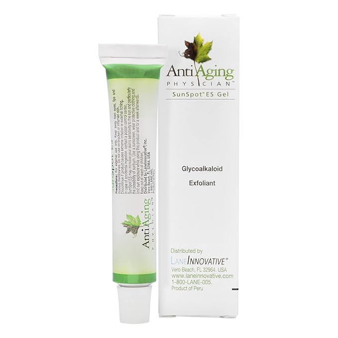 Lane Innovative - SunSpot ES, Natural Exfoliating Gel, Skin Rejuvenating Ingredients, Including Aloe Vera and Tea Tree Oil (0.5 Ounce, Pack of 2)