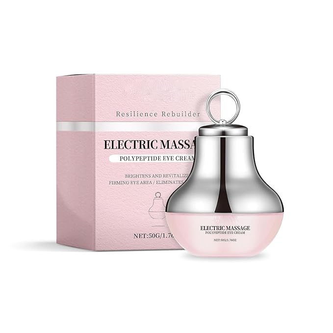 Electric Massage Eye Cream for Dark Circles, Wrinkles & Puffiness Relief, Firming, Hydrating, and Refreshing with Gentle Vibration