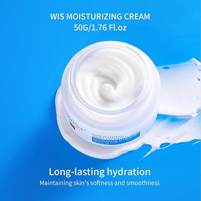 +WIS+ Moisturizing 4-Piece Skin Care Set - with Facial Cleanser, Toner, Lotion, Cream for for Cleansing, Hydration, Repair and Anti Aging