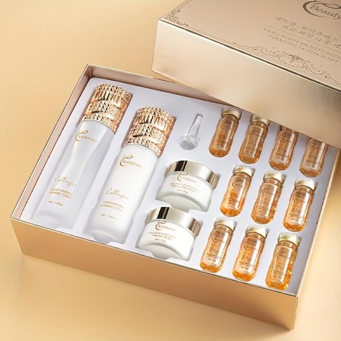 Anti Aging Skin Care Set - Snail Mucin & Collagen Infused - Skincare Gift Sets for Women - Deep Moisturizing & Firming Facial Kits - Suitable for All Skin Types