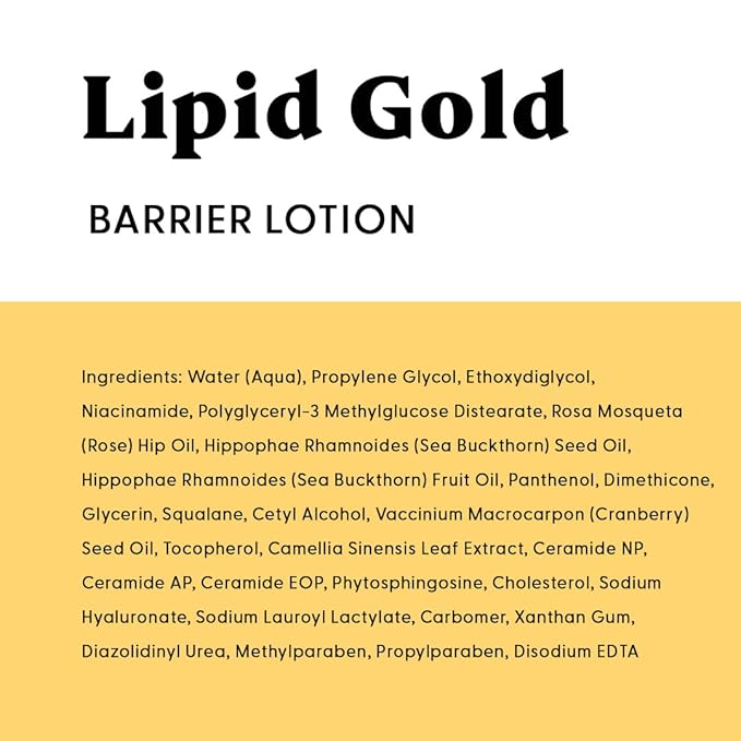 Stratia Lipid Gold Skin-Strengthening Ceramide Moisturizer with Niacinamide, Hydrates & Soothes All Skin Types, 1.7 Fl Oz