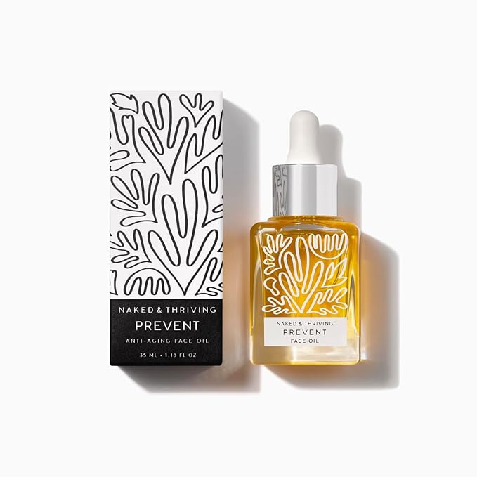 Naked & Thriving Prevent Anti-Aging Facial Oil - Vegan, Naturally-Derived Skin Care & Face Oil (1.18 oz/35 mL)