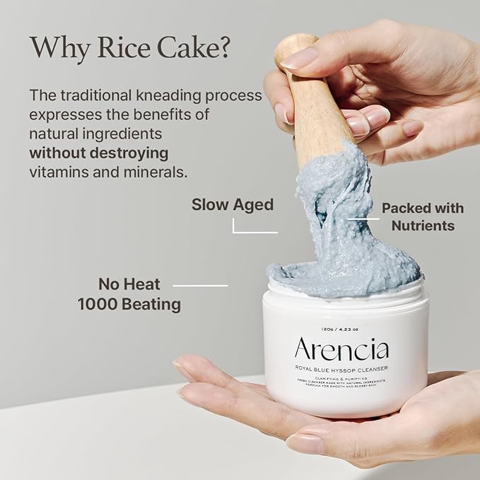 ARENCIA Hyssop Brightening & Deep-Cleansing Face Scrub & Exfoliator - All Skin Types, For Sebaceous Filaments & Blackheads (1.76oz)