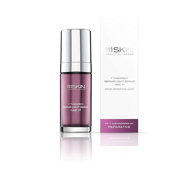111SKIN Y Theorem Repair Light Serum NAC Y2, Lightweight Serum for Sensitive & Oily Skin, Soothes Redness & Fine Lines, 1.01 oz