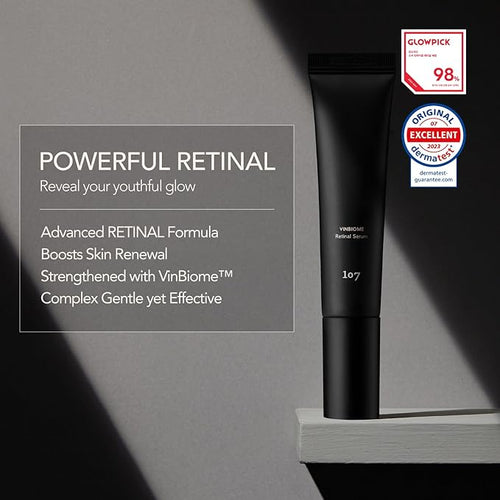 107 VINBIOME Retinal Serum, Retinal 0.1% & Ginseng, Hydrating & Firming Face, Supports Smooth & Youthful-Looking Skin, Gentle for Sensitive Skin (1.01 fl oz)