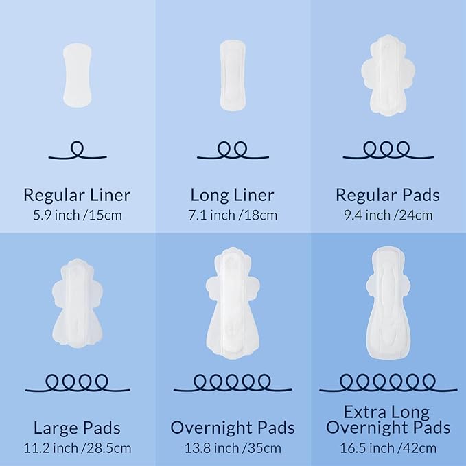 100% Organic Cotton Pads for Women, Ultra Thin Feminine Pads with Wings, Regular Absorbency Sanitary Napkins, Organic Unscented Period Menstrual Pad (Regular, Size 3, 108 Count)