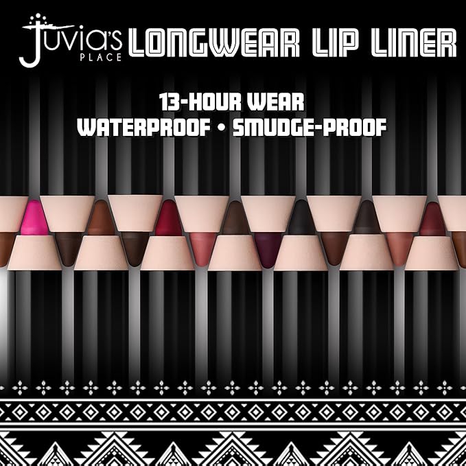 Juvia's Place Long Wear Lip Pencil – Espresso – Waterproof & Kiss-proof, Long Lasting Lip Liner, Smooth Makeup Application - Soft Matte Finish Base for Lipstick - 13 Hours of Wear for Everyday Use
