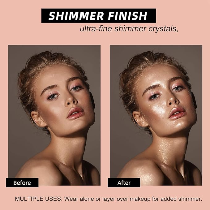 Silver White Shimmer Stick for Eyes, Lips, Face and Body Cream Highlight Eyeshadow, Multi-Use Diamond Like Shine, Moisturizing Formula Sheer Finish (Frost Beam)
