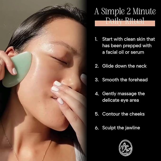 Mount Lai Rose Quartz Gua Sha Facial Tool – The Stone of Graceful Radiance – 100% Genuine Rose Quartz Stone Face Sculpting Tool for Lymphatic Drainage, Puffiness Reduction & Graceful Beauty