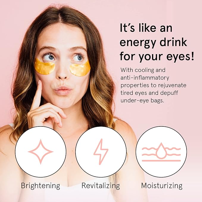 grace & stella Under Eye Mask - Reduce Dark Circles, Puffy Eyes, Undereye Bags, Wrinkles - Gel Under Eye Patches, Vegan Cruelty-Free Self Care (72 Pairs, GoldPinkBlue)