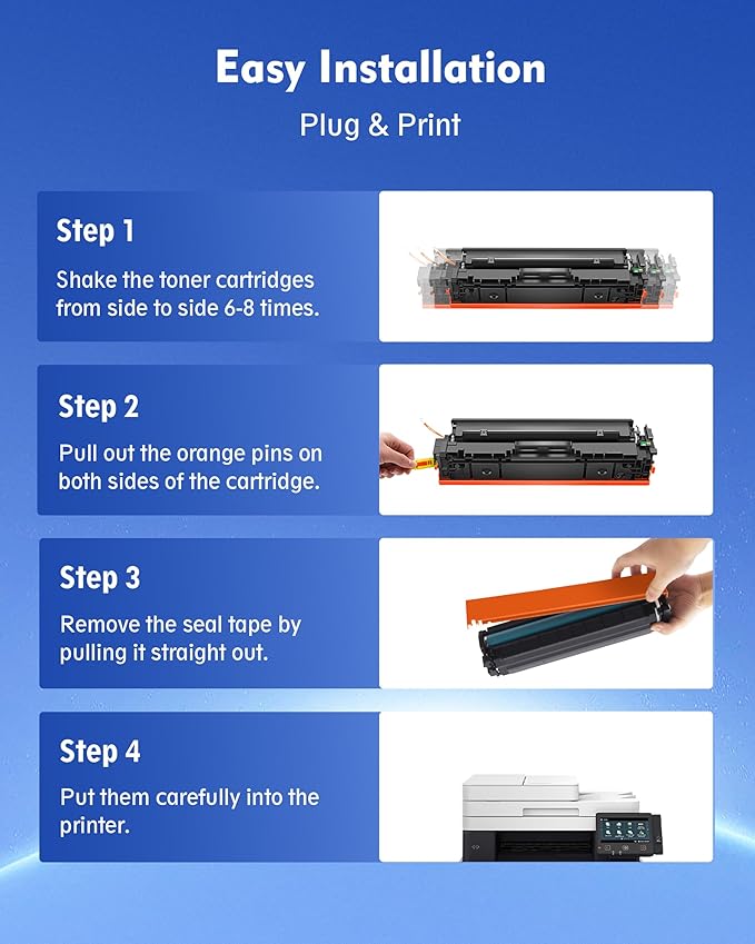 045 Toner cartridges 045H - High Yield 4 Pack Replacement for Canon 045 Toner cartridges 045H Compatible with Canon Color imageClass MF632Cdw MF634Cdw LBP612Cdw MF632 MF634 Laser Printer