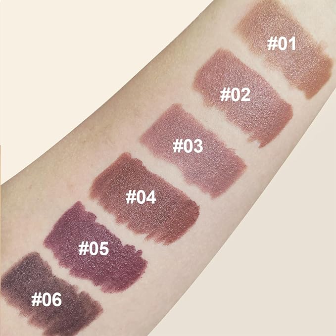 Erinde Matte Lipstick Crayon for Women, Rose Nude 24 Hour Lipstick Lip Liner Pencil, Neutral Lip Stick Long Lasting Waterproof, Vegan & Cruelty-Free, 02