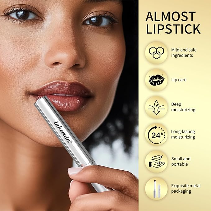 2Pcs Honey Noir Lipstick, Deep Moisturizing Black Cherry Tint Lip Balm, Nourishing Honey Noir Lipgloss, Black and Pink Lip Tint, Hydrating Lipgloss for All Skin Tones