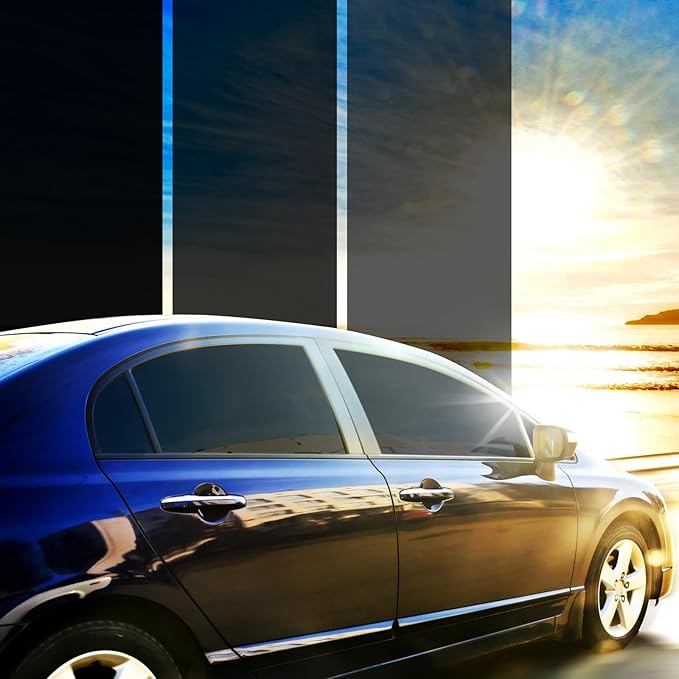 10% Percent Car Window Tint, 10% VLT Nano Ceramic Window Roll 36" Inch x 15'Ft, Automotive Tint for Privacy Sun & Glare Protection UV Heat Blocking, Scratch Resistant 5-Layer