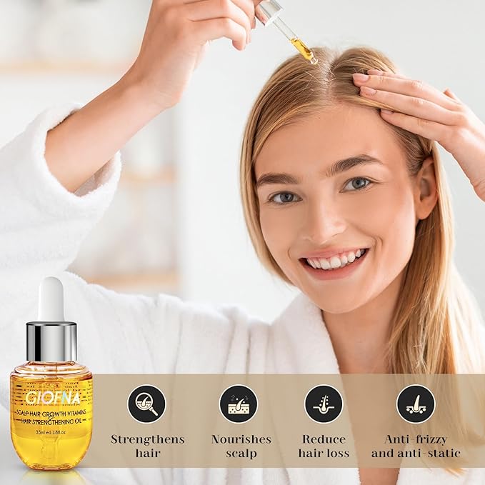 Hair Turmeric Oil, Hair Growth Serum for Curly, Thick, Frizzy, Dry, and Damaged Hair for Scalp Nourshing, Hair Strengthening, Scalp Care Products for Women and Men
