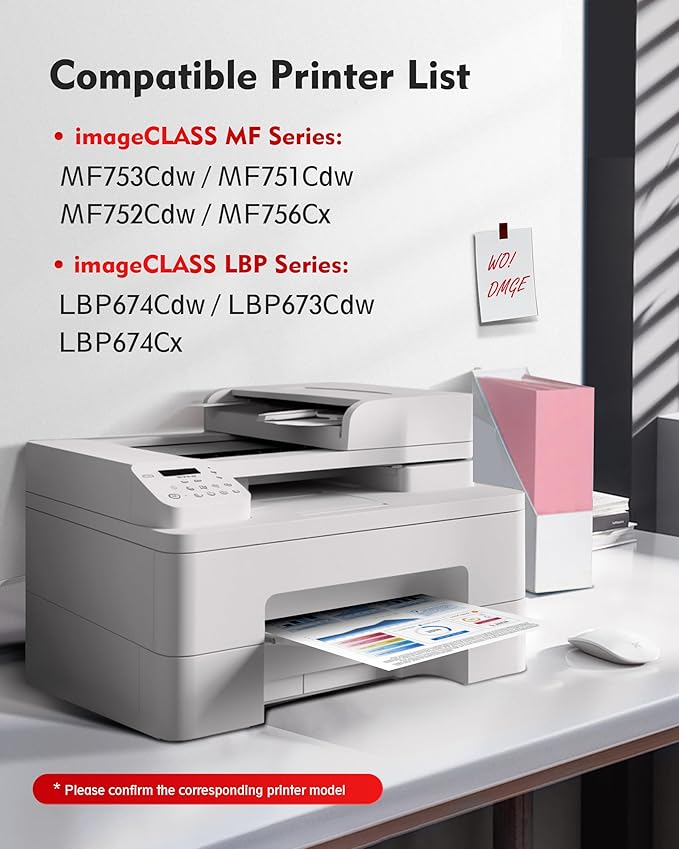 069H Toner Cartridges Set Mf753cdw - High Yield Replacement for Canon 069 Toner Cartridge Set, Works for Canon Color ImageCLASS Mf753cdw MF751Cdw MF752Cdw LBP674Cdw MF752Cdw MF756Cx LBP673Cdw (4 Pack)