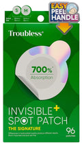 Troubless Invisible Pimple Spot Patch - 96 Ultra Thin Acne Patches - Easy Peel - 2 Sizes