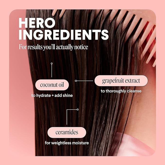 MONDAY HAIRCARE Clarify Shampoo and Conditioner Set 12 oz for Oily Hair Made with Grapefruit Extract, Coconut Oil, Shea Butter, Vitamin E and Pro-Vitamin B5