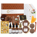 Coconut 23 Pcs Facial Skin Care Kit For Women & Men, Self-Care Gift Set, Spa Relaxation Kit, Face Sheet Mask, Serum, Clay Mask, Birthday, Christmas, Valentines, Mother Day, Dad, All Occasion Present
