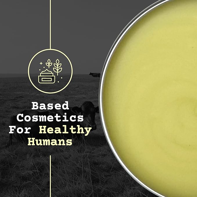 The Tallowed Truth F-Balm Tallow – Grass-fed, Grass-finished Tallow – 5 Ingredients Only – Canadian-made All Purpose Tallow Balm – Made in Canada – Tallow for Face & Body (2 oz (2-Pack), Original)