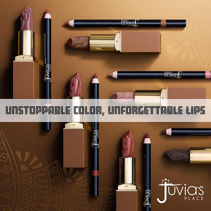 Juvia's Place Long Wear Lip Pencil – Rizz – Waterproof & Kiss-proof, Long Lasting Lip Liner, Smooth Makeup Application - Soft Matte Finish Base for Lipstick - 13 Hours of Wear for Everyday Use