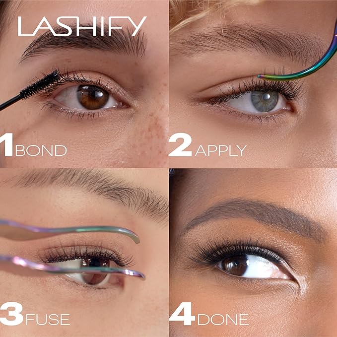 Lashify Curl 10mm Gossamer Eyelash Extensions Refill, Ginger Color, DIY False Lashes for a Natural Look