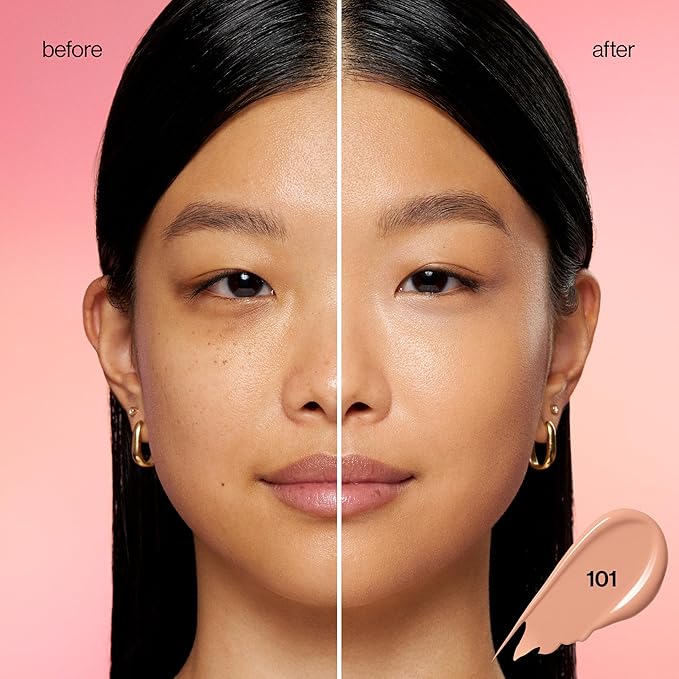 Revlon Glimmer Correcting Concealer, Liquid Under Eye Makeup, Made with Caffeine, Vitamin C, & Stevioside, 101 Peach, 0.3 fl oz